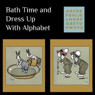 Printable Designs - Vintage Re-Imagined- Bath Time and Dress Up - Tan, Gray & Blue (3 Prints)