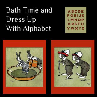 Printable Designs - Vintage Re-Imagined- Bath Time and Dress Up - Green and Red (3 Prints)
