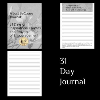 31 Days of Inspirations and Prayers of Encouragement - Printable Journal -Vintage Black and White