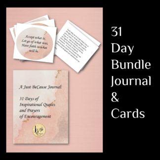 31 Days of Inspirations and Prayers of Encouragement - Printable Journal and Cards - Blush and Gold - BUNDLE