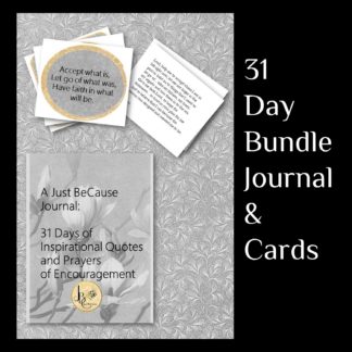 31 Days of Inspirations and Prayers of Encouragement - Printable Journal and Cards - Vintage Black and White - BUNDLE