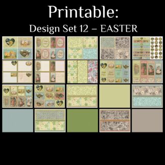 Pretty Paper Design Set - 12 - Vintage Easter- Cut-apart Set (20 pages)