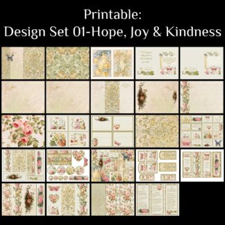 Pretty Paper Design Set - 01 - Hope, Joy & Kindness