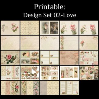 Pretty Paper Design Set - 02-Love
